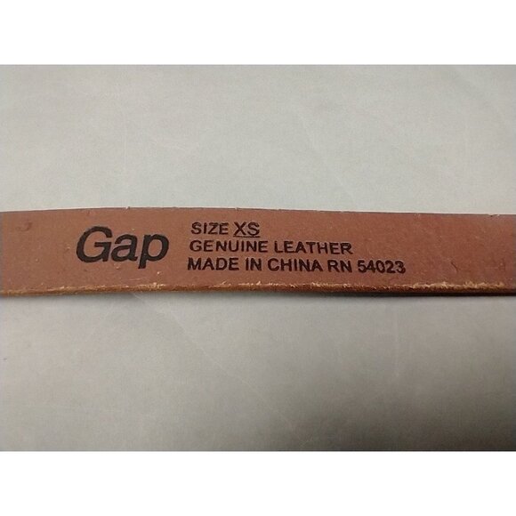 GAP Leather Floral Belt Skinny Brown Size XS womens - Picture 3 of 7